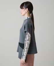 RSKLD11430 TRUNK HIROKO KOSHINO(ヒロココシノ) フォルムチェンジカットソー/洗える グレー