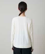 RSKLD15390 TRUNK HIROKO KOSHINO(ヒロココシノ) スタッズアクセントデザインカットソー/洗える アイボリー