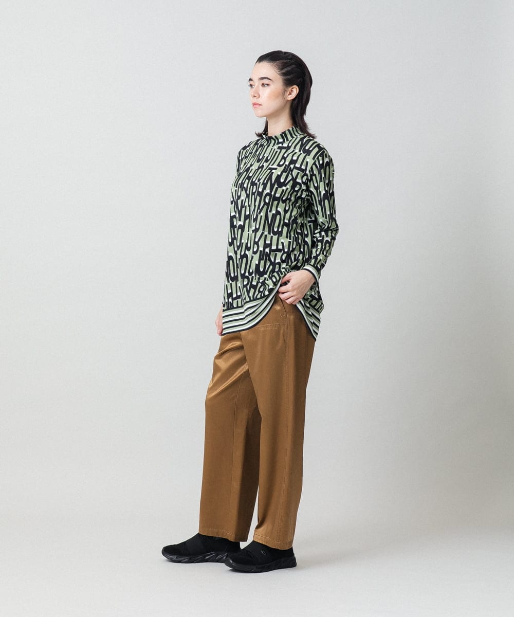 RSKLF18390 TRUNK HIROKO KOSHINO(ヒロココシノ) ロゴ総柄プリントチュニックカットソー/日本製/洗える ピンク