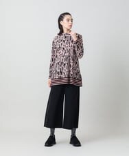 RSKLF18390 TRUNK HIROKO KOSHINO(ヒロココシノ) ロゴ総柄プリントチュニックカットソー/日本製/洗える ピンク