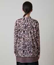RSKLF18390 TRUNK HIROKO KOSHINO(ヒロココシノ) ロゴ総柄プリントチュニックカットソー/日本製/洗える ピンク