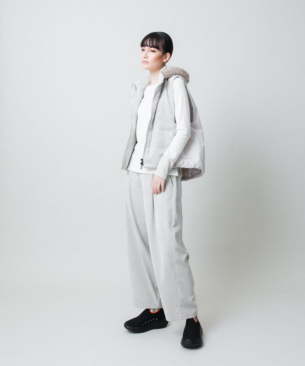 RSLAE10390 TRUNK HIROKO KOSHINO(ヒロココシノ) コーデュロイサルエルパンツ /洗える ベージュ