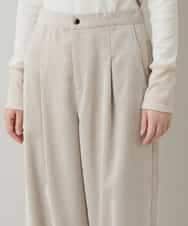 RSLAE10390 TRUNK HIROKO KOSHINO(ヒロココシノ) コーデュロイサルエルパンツ /洗える ベージュ