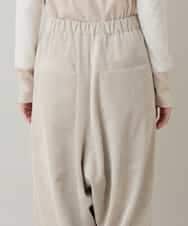 RSLAE10390 TRUNK HIROKO KOSHINO(ヒロココシノ) コーデュロイサルエルパンツ /洗える ベージュ