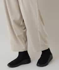 RSLAE10390 TRUNK HIROKO KOSHINO(ヒロココシノ) コーデュロイサルエルパンツ /洗える ベージュ