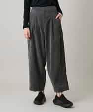 RSLAE10390 TRUNK HIROKO KOSHINO(ヒロココシノ) コーデュロイサルエルパンツ /洗える ダークグレー