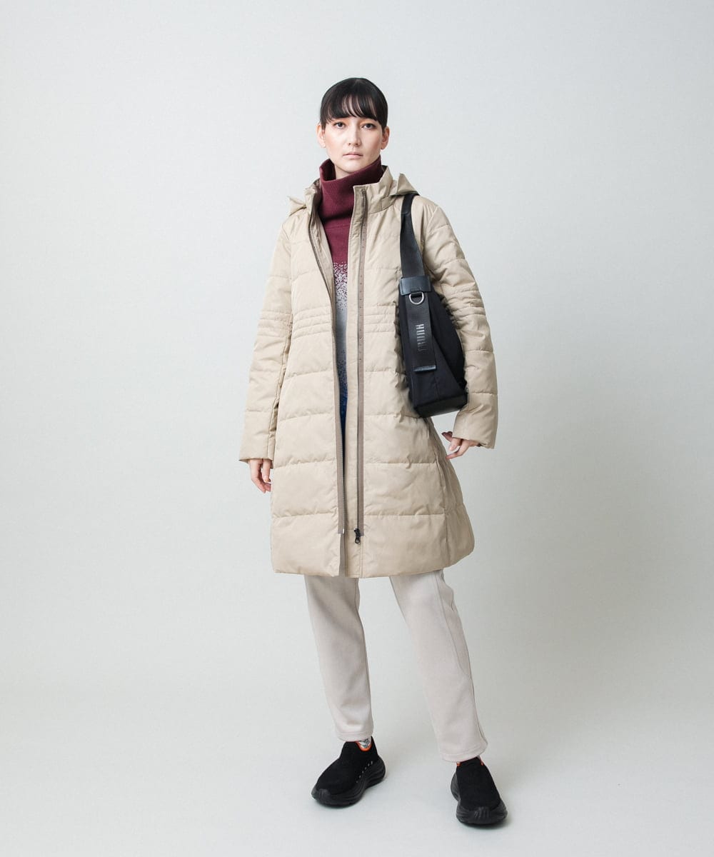 RSLAE14360 TRUNK HIROKO KOSHINO(ヒロココシノ) スエードライクシルエットパンツ/洗える ベージュ