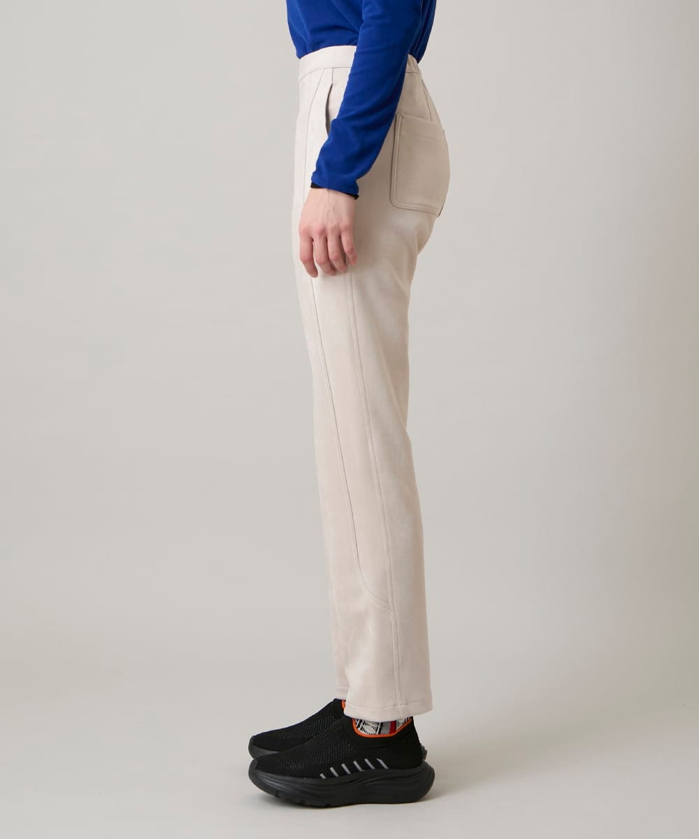 RSLAE14360 TRUNK HIROKO KOSHINO(ヒロココシノ) スエードライクシルエットパンツ/洗える ベージュ