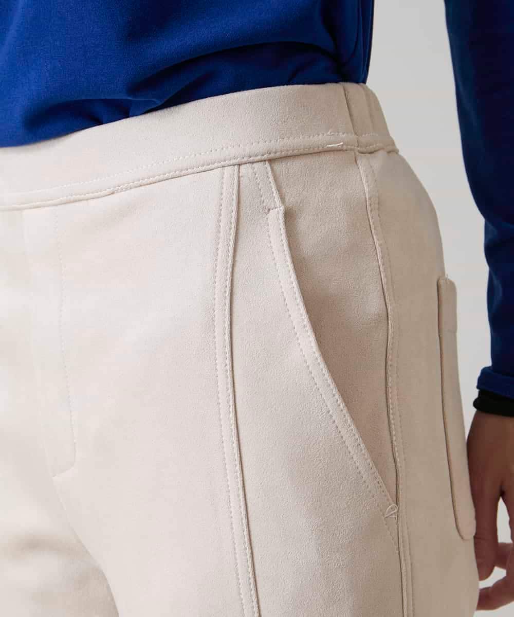 RSLAE14360 TRUNK HIROKO KOSHINO(ヒロココシノ) スエードライクシルエットパンツ/洗える ベージュ