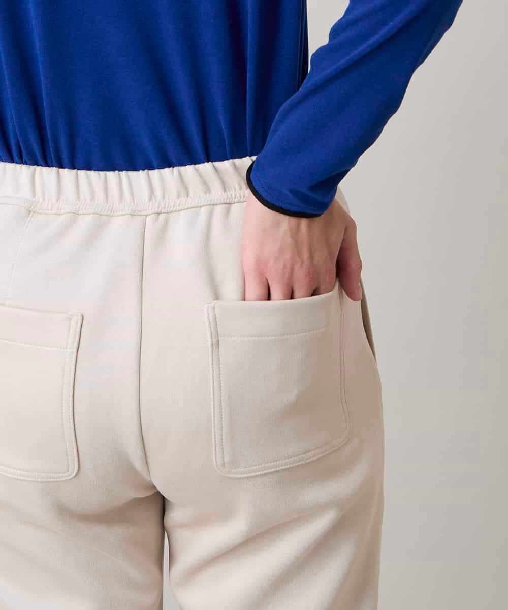 RSLAE14360 TRUNK HIROKO KOSHINO(ヒロココシノ) スエードライクシルエットパンツ/洗える ベージュ