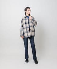 RSLAH06430 TRUNK HIROKO KOSHINO(ヒロココシノ) 3Dデニムプリント裏起毛ストレッチパンツ/洗える ネイビー