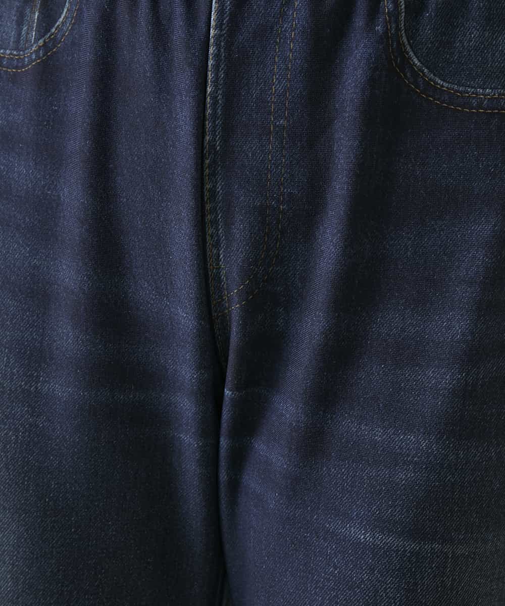 RSLAH06430 TRUNK HIROKO KOSHINO(ヒロココシノ) 3Dデニムプリント裏起毛ストレッチパンツ/洗える ネイビー