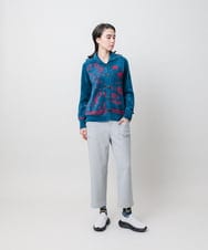 RSLAH14390 TRUNK HIROKO KOSHINO(ヒロココシノ) 裏起毛ストレッチクロップドパンツ/洗える アイボリー
