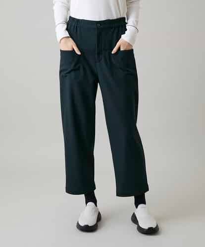 RSLAH14390 TRUNK HIROKO KOSHINO 裏起毛ストレッチクロップドパンツ/洗える