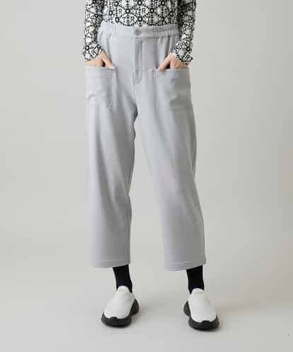 RSLAH14390 TRUNK HIROKO KOSHINO 裏起毛ストレッチクロップドパンツ/洗える