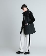 RSLAS12340 TRUNK HIROKO KOSHINO(ヒロココシノ) 【洗濯機で洗える】ソフトダブルクロスラインパンツ アイボリー