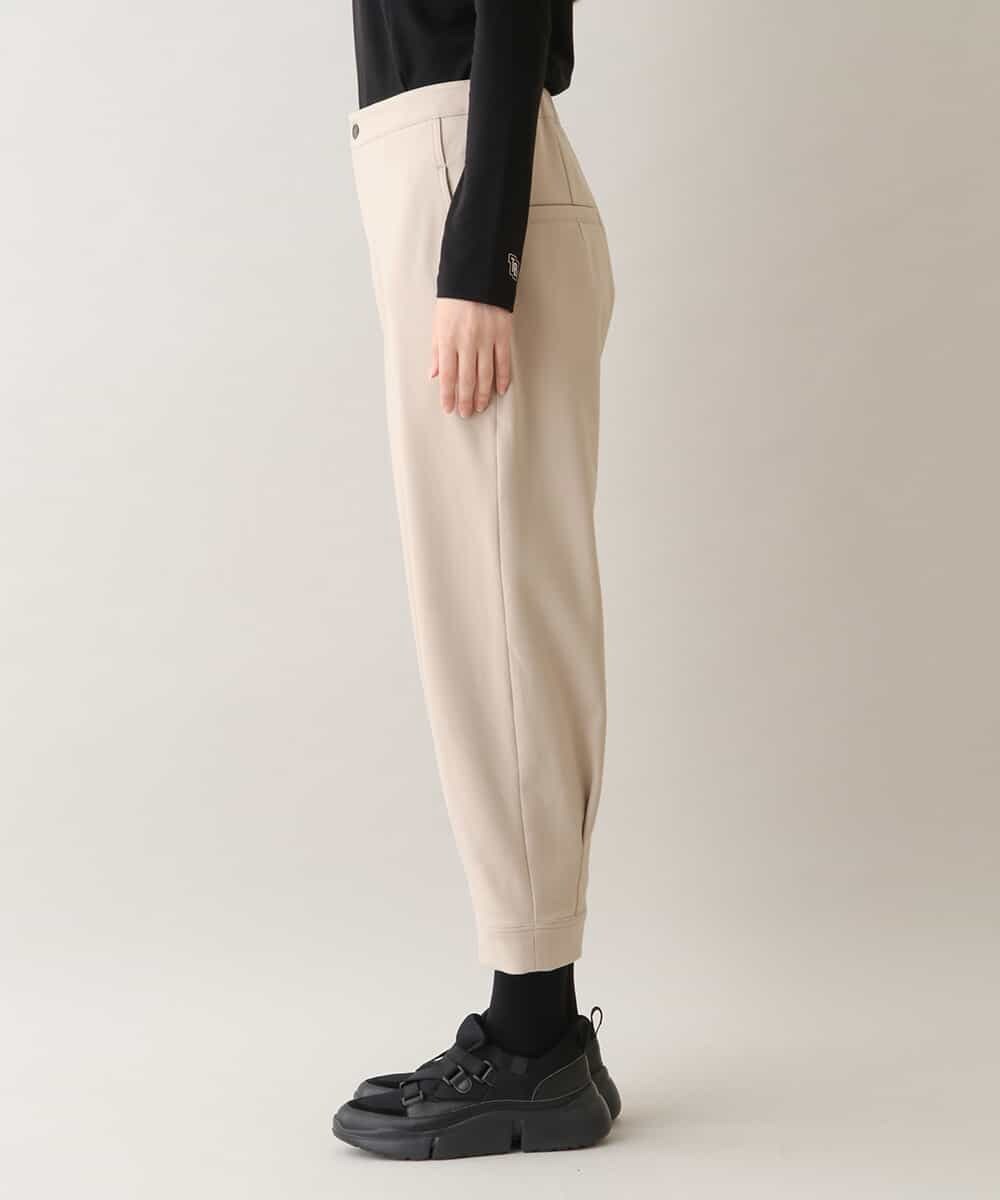 RSLAW17340 TRUNK HIROKO KOSHINO(ヒロココシノ) 【洗濯機で洗える】ツイル起毛タックアンクルパンツ ベージュ