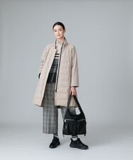 RSLAW22360 TRUNK HIROKO KOSHINO(ヒロココシノ) 【洗濯機で洗える】ヘリンボンチェックワイドパンツ ライトグレー