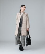 RSLAW22360 TRUNK HIROKO KOSHINO(ヒロココシノ) 【洗濯機で洗える】ヘリンボンチェックワイドパンツ ライトグレー