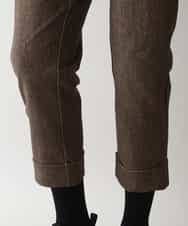 RSLAX44350 TRUNK HIROKO KOSHINO(ヒロココシノ) 【日本製/洗濯機で洗える】３Ｄデニムプリントクロップドパンツ ベージュ