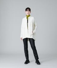 RSLAX51360 TRUNK HIROKO KOSHINO(ヒロココシノ) 【洗濯機で洗える】ストレッチレザースリムパンツ ブラック