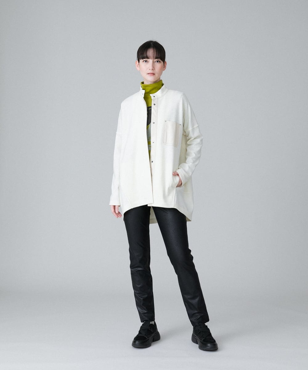 RSLAX51360 TRUNK HIROKO KOSHINO(ヒロココシノ) 【洗濯機で洗える】ストレッチレザースリムパンツ ブラック