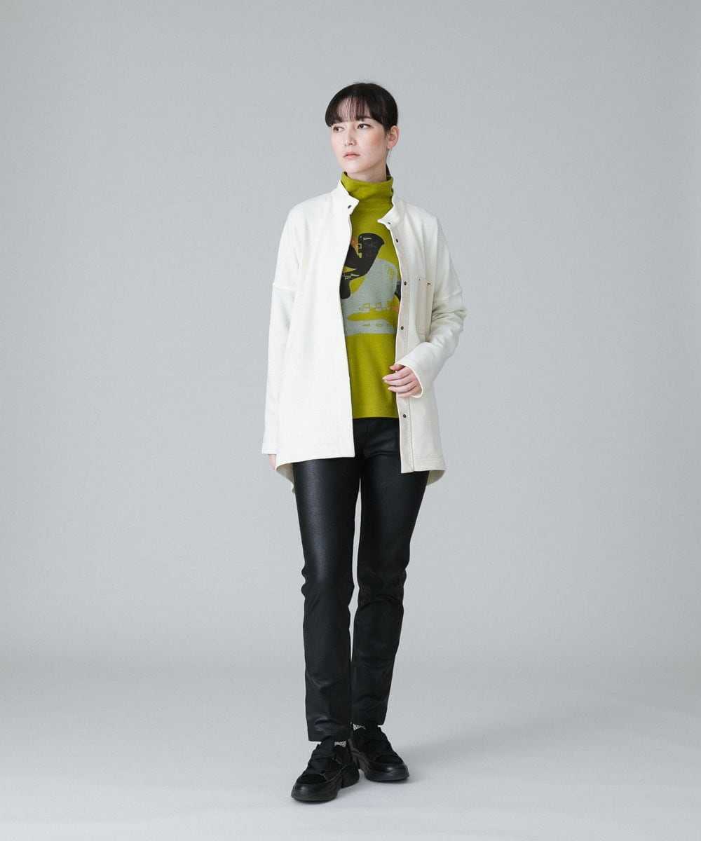 RSLAX51360 TRUNK HIROKO KOSHINO(ヒロココシノ) 【洗濯機で洗える】ストレッチレザースリムパンツ ブラック