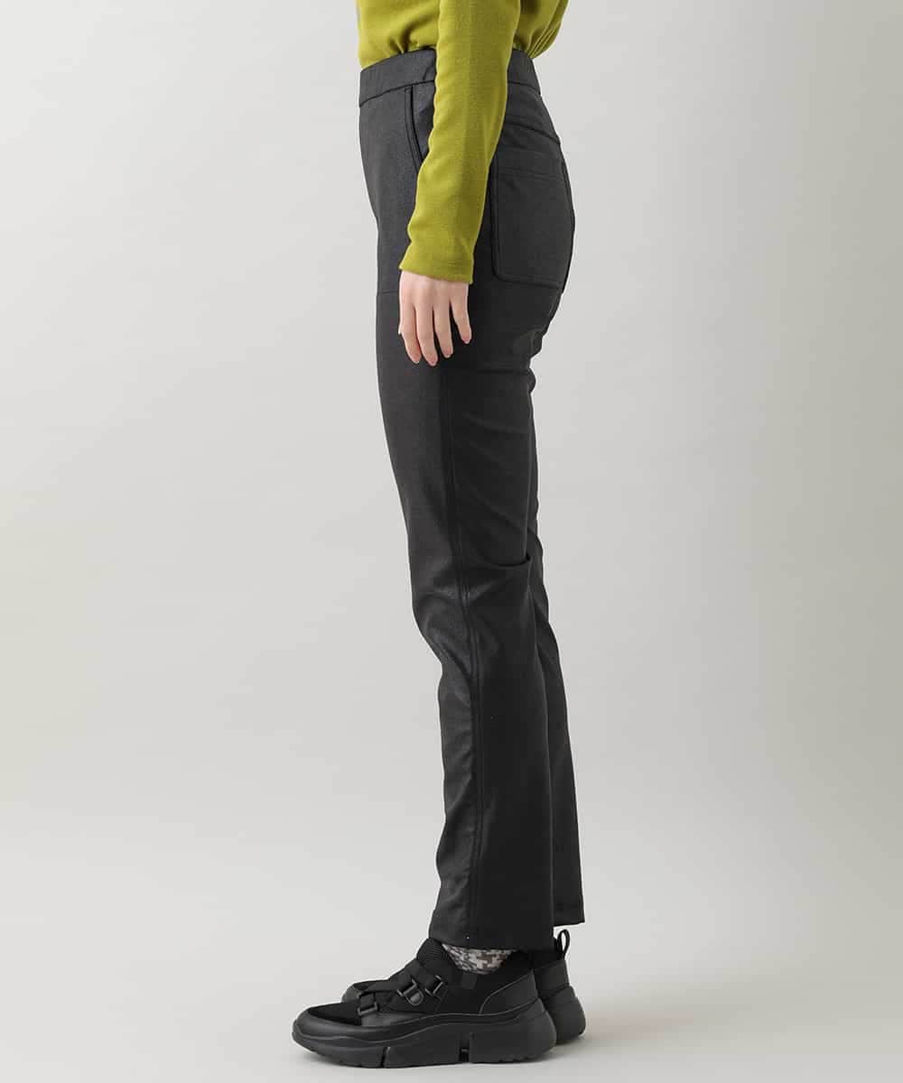 RSLAX51360 TRUNK HIROKO KOSHINO(ヒロココシノ) 【洗濯機で洗える】ストレッチレザースリムパンツ ブラック