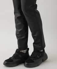 RSLAX51360 TRUNK HIROKO KOSHINO(ヒロココシノ) 【洗濯機で洗える】ストレッチレザースリムパンツ ブラック