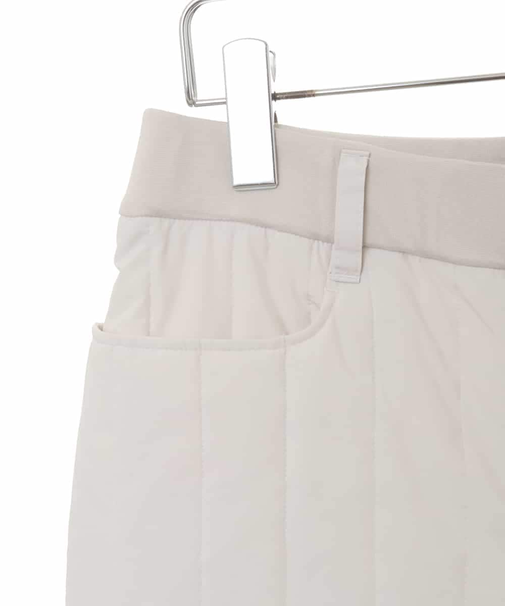 RSLAX74330 TRUNK HIROKO KOSHINO(ヒロココシノ) 【洗える】中綿入りデザインショートパンツ オフホワイト