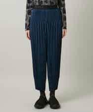 RSLCD07460 TRUNK HIROKO KOSHINO(ヒロココシノ) エコスエードアコーディオンプリーツパンツ ブルー