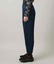 RSLCD07460 TRUNK HIROKO KOSHINO(ヒロココシノ) エコスエードアコーディオンプリーツパンツ ブルー