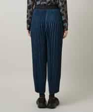 RSLCD07460 TRUNK HIROKO KOSHINO(ヒロココシノ) エコスエードアコーディオンプリーツパンツ ブルー