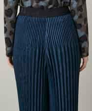 RSLCD07460 TRUNK HIROKO KOSHINO(ヒロココシノ) エコスエードアコーディオンプリーツパンツ ブルー