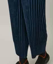 RSLCD07460 TRUNK HIROKO KOSHINO(ヒロココシノ) エコスエードアコーディオンプリーツパンツ ブルー