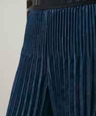 RSLCD07460 TRUNK HIROKO KOSHINO(ヒロココシノ) エコスエードアコーディオンプリーツパンツ ブルー