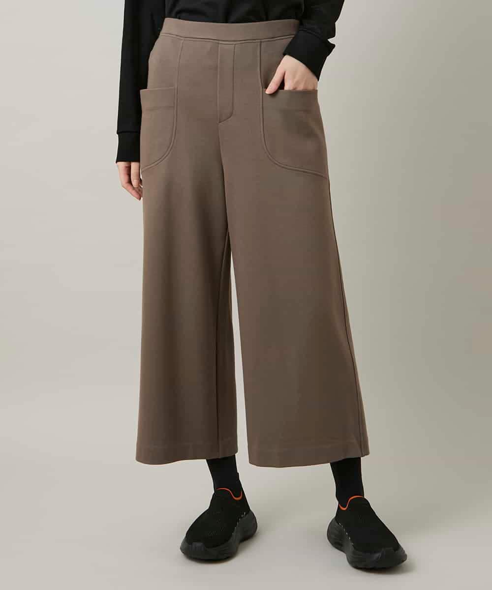 RSLCD14360 TRUNK HIROKO KOSHINO(ヒロココシノ) ポンチイージーワイドパンツ/洗える ベージュ