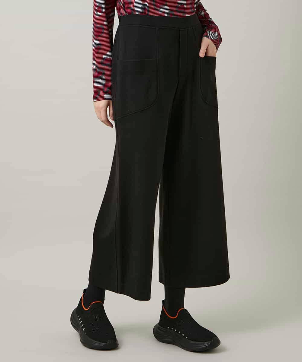 RSLCD14360 TRUNK HIROKO KOSHINO(ヒロココシノ) ポンチイージーワイドパンツ/洗える ブラック