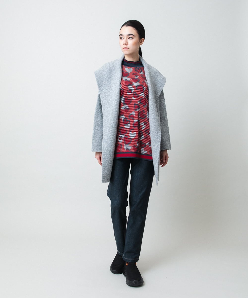 RSLCD15430 TRUNK HIROKO KOSHINO(ヒロココシノ) 裏起毛3Dデニムスリムパンツ/洗える ネイビー