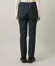 RSLCD15430 TRUNK HIROKO KOSHINO(ヒロココシノ) 裏起毛3Dデニムスリムパンツ/洗える ネイビー