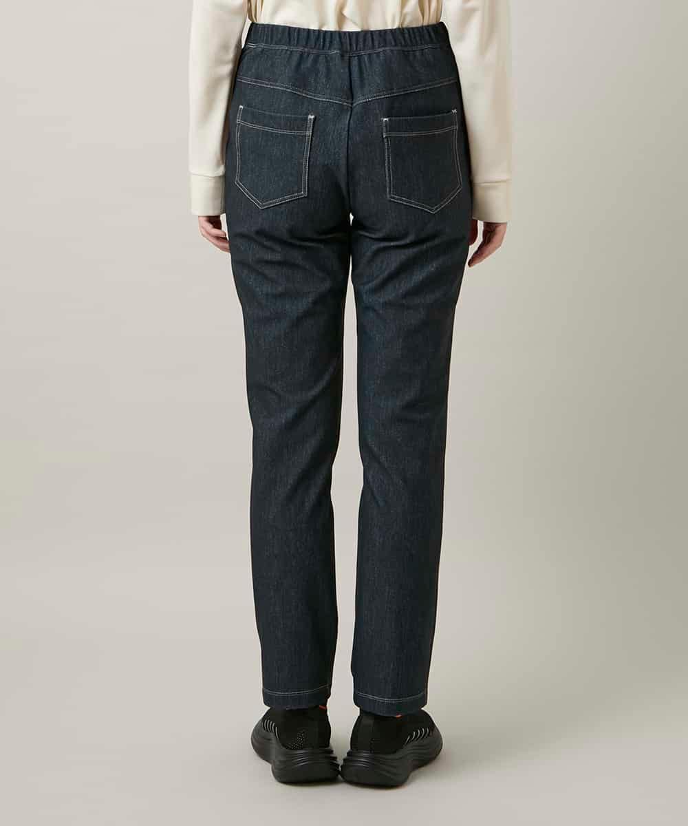 RSLCD15430 TRUNK HIROKO KOSHINO(ヒロココシノ) 裏起毛3Dデニムスリムパンツ/洗える ネイビー
