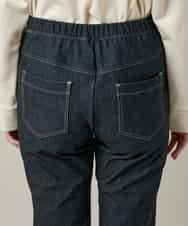 RSLCD15430 TRUNK HIROKO KOSHINO(ヒロココシノ) 裏起毛3Dデニムスリムパンツ/洗える ネイビー