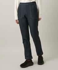 RSLCD15430 TRUNK HIROKO KOSHINO(ヒロココシノ) 裏起毛3Dデニムスリムパンツ/洗える ネイビー