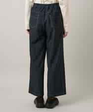 RSLCE30430 TRUNK HIROKO KOSHINO(ヒロココシノ) 裏起毛3Dデニムワイドパンツ/洗える ネイビー