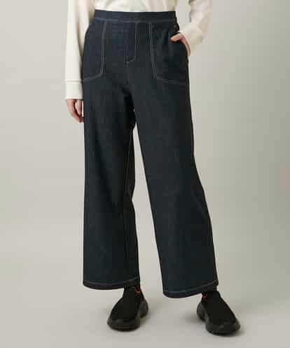 RSLCE30430  裏起毛3Dデニムワイドパンツ/洗える