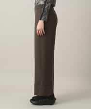 RSLED10340 TRUNK HIROKO KOSHINO(ヒロココシノ) ツイルストレッチロールアップワイドパンツ/洗える カーキ