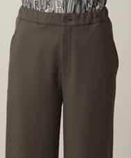 RSLED10340 TRUNK HIROKO KOSHINO(ヒロココシノ) ツイルストレッチロールアップワイドパンツ/洗える カーキ