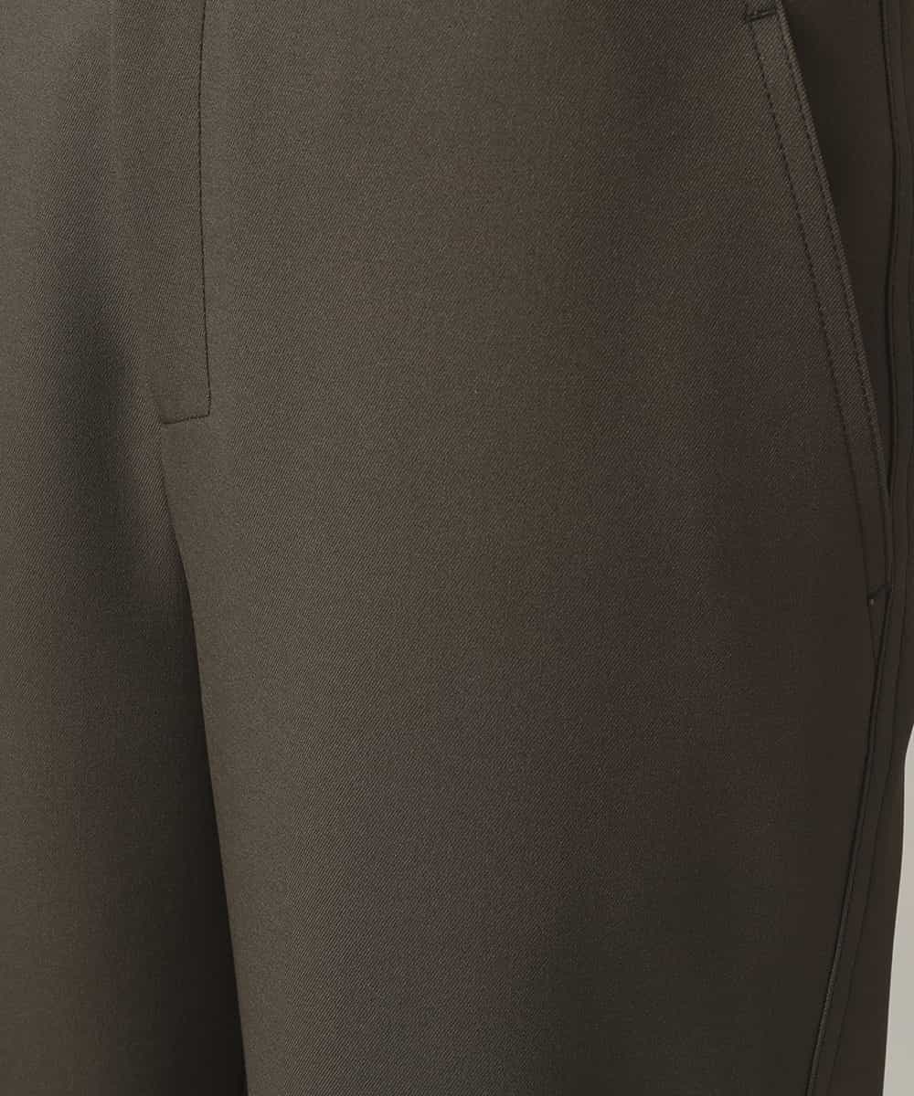 RSLED10340 TRUNK HIROKO KOSHINO(ヒロココシノ) ツイルストレッチロールアップワイドパンツ/洗える カーキ