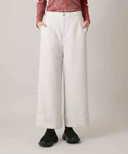 RSLED10340 TRUNK HIROKO KOSHINO 【先行予約】ツイルストレッチロールアップワイドパンツ/洗える