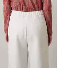 RSLED10340 TRUNK HIROKO KOSHINO(ヒロココシノ) 【先行予約】ツイルストレッチロールアップワイドパンツ/洗える ベージュ
